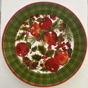 Hallmark Mitford Christmas‎ Apples & Holly Berry Platter, Jan Karon, Retired